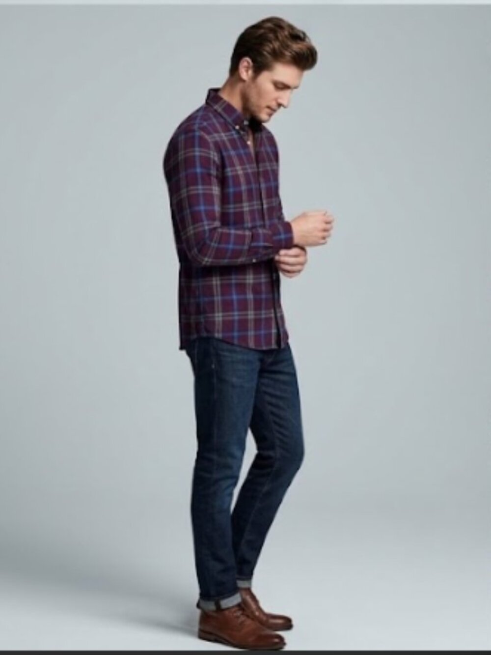 H&M Plaid Shirt Mens Long Sleeve XS - Picture 4 of 7